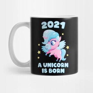 Baby Sayings 2021 Unicorn Birth Children Mug